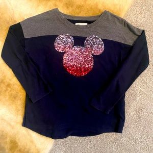 Gap Kids Disney Mickey Sequin Top Size S 6-7